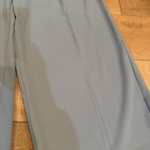 BANANA REPUBLIC PLEATED WIDE LEG BLUE PANTS SIZE 8 PETITE - Picture 3 of 10